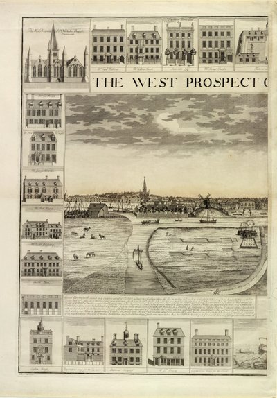 المنظر الغربي لمدينة يارموث في نورفولك ، منقوش بواسطة جون هاريس (fl.1686-1740) (انظر أيضًا 241067،241068) بواسطة J. Corbridge